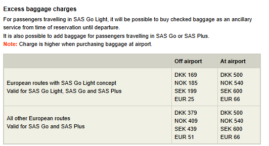 SAS Go Light: low price, pay for luggage - Page 3 -