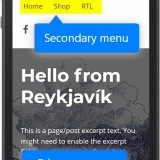 Raykjavik theme mobile menu views