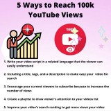 5 Ways to Reach 100k YouTube Views