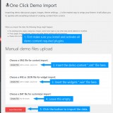 One Click Demo Import manual procedure