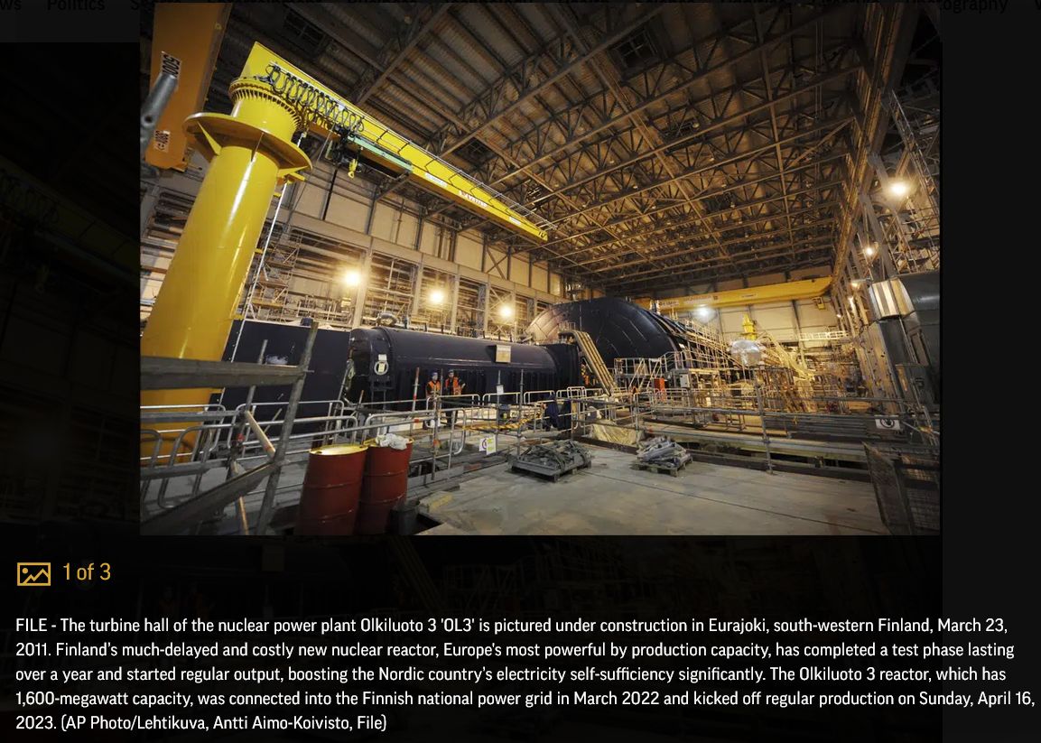 Europe's Most Powerful Nuclear Reactor Kicks Off In Finland ...