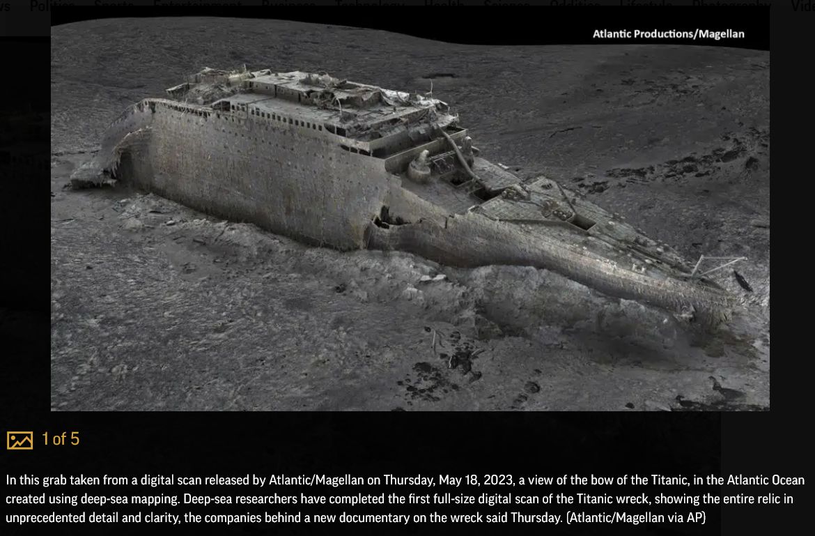 First-ever full-size Titanic digital scan reveals entirely new view of the  wreck : NPR