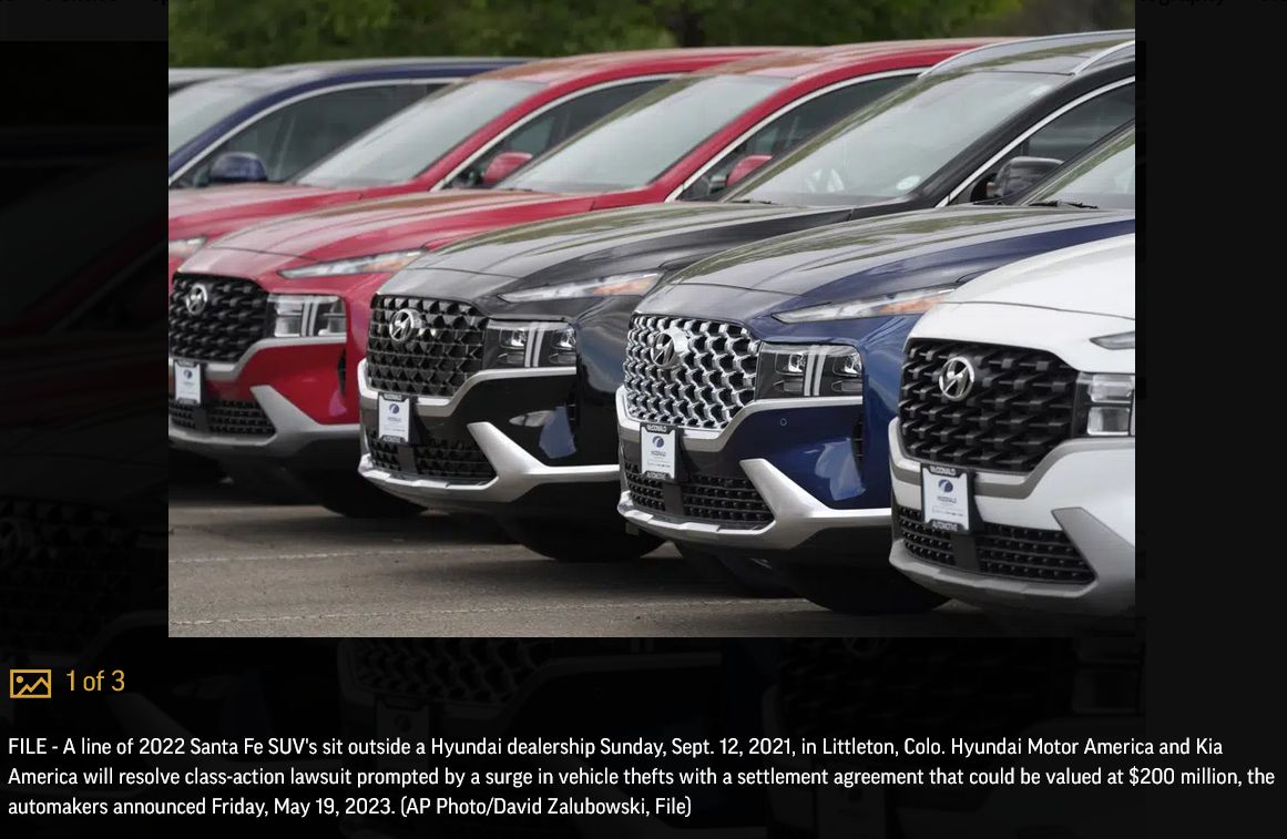 Kia, Hyundai settle classaction lawsuit after a rash of thefts due to
