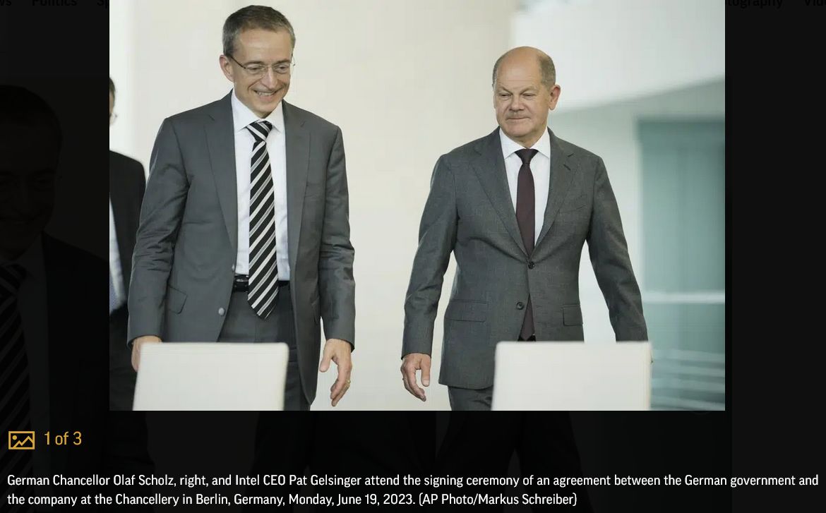 Intel to build 33billion chip plant in Germany after government