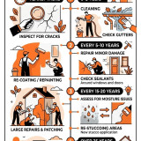 Stucco Longevity: A Timeline of Necessary Maintenance Tasks